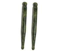 EPIGEIST 2pcs Natural Xiuyan Jade Gua Sha Massage Tool for Face and Eyes Deep Tissue Acupuncture Pen for Trigger Point Therapy Reduces Puffiness and Dark Circles Enhances Blood Flow for