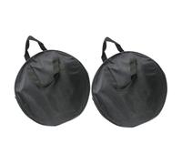 EPIGEIST 2Pcs Oxford Cloth Dumb Drum Bag Practice Pad Case with Ergonomic Handle Portable Instrument Storage Handbag for Musicians the Go