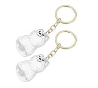 EPIGEIST 2pcs Pet Hair Memorial Key Chain for Dog and Cat Owners, Abs Material Memory Keepsake Box with Convenient Storage and Versatile Use, for Pet Hair Storage and Cherished Remembrance