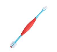 EPIGEIST 2pcs Pet Toothbrush for Dogs and Cats Supple Dual-Head Brush with Compact Fine Bristles Lightweight Plastic and TPE Material for Comfortable Oral Cleaning and Dental Care