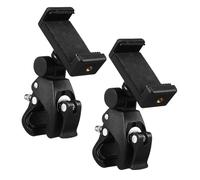 EPIGEIST 2pcs Phone Holder Clamp for Smartphone and Cellphone with 180° Rotatable Abs Mount, Flexible Rotation Design Suitable for Golf Cart and Stroller Handles