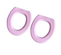 EPIGEIST 2pcs Pink EVA O-shaped Toilet Seat Pads Thickened Non-slip Bathroom Mats Soft Warm Cushioned Covers for Home Use