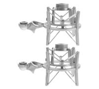 EPIGEIST 2pcs Plastic Microphone Stand Condenser Portable Mic Shock Mount for Recording Studios Broadcast Mic Desk Stand Bracket