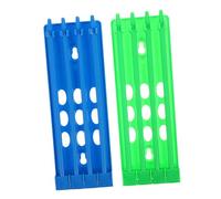 EPIGEIST 2Pcs Plastic Pigeon Band Holder Rack Blue Green Racing Pigeon Supplies Poultry Foot Ring Organizer Stand for Home Storage