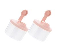 EPIGEIST 2pcs Portable Four Compartment Milk Powder Storage Box Rotating Formula Dispenser for Travel Powder Container Compact Design for Outdoor and Daycare Use