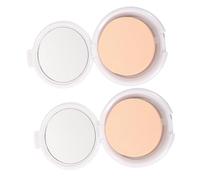 EPIGEIST 2pcs Portable Mini Makeup Powder Puff Container with Mirror Refillable Empty Cushion Compact Box for DIY Foundation Cream Blusher Storage Travel-friendly Foundation Dressing Case