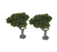 EPIGEIST 2pcs Realistic Miniature Tree Set Durable Wire Model Trees for DIY Sand Table Micro Landscape Railroad Accessories Versatile Home Office Decor Easy Assembly