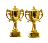 EPIGEIST 2pcs Realistic Plastic Trophies for Dollhouse Decoration for Role Playing Parties and Game Rooms Spark Imagination and Creativity