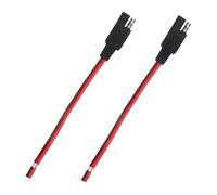 EPIGEIST 2pcs Sae Extension Cable Heavy-duty Connector Harness for Solar Panel Battery Charging Flexible Tinned Copper Wire for Vehicles Tractors Outdoor Automotive Use