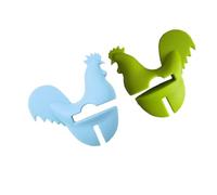 EPIGEIST 2pcs Silicone Pot Side Clips Spill-Proof Overflow Stopper Cartoon Chick Shape Anti-Scald Cooking Utensil Holder Kitchen Accessories Random Color Random Color