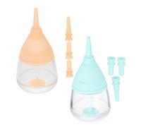EPIGEIST 2pcs Silicone Puppy Bottles Kit for Newborn Nursing Clear Pet Feeding Bottles with Soft Silicone Tips Milk Feeders for Kittens Small Dogs and Rabbits