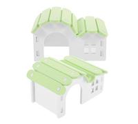 EPIGEIST 2pcs Small Animal Hideout Hamster House PVC Guinea Pig Cage Hideout for Hamsters and Hedgehogs Quiet Secluded Resting Hut with Easy Maintenance