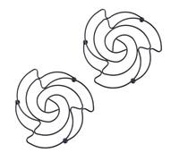 EPIGEIST 2pcs Stainless Steel Pot Pads Heat Resistant Table Mats Anti-scalding Kitchen Trivets with Iron Art Design Non-slip Pads for Home Cooking Protection