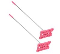EPIGEIST 2pcs Telescopic Parking Payment Rods with Pink Retractable Card Holders for Car Toll Passes, Parking Ticket Clamps Extension Sticks for Vehicle Access and Garage Use