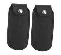EPIGEIST 2pcs Ten-hole Harmonica Storage Pouches Set Black Synthetic Leather Harmonica Bags Compact Design Portable Holders Suitable for Blues and Beginner Use
