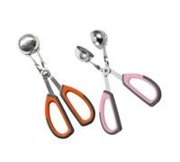 EPIGEIST 2pcs Tiny Meatball Maker Tool with Slip Handles Stainless Steel Portable Meat Ball Shaper for Frying Steaming Ice Fruit Balls Easy to Clean Kitchen Gadget