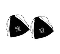 EPIGEIST 2pcs Travel Blow Dryer Bag with Drawstring Closure Velvet Hair Curler Storage Pouch Lint Material Organizer for Hair Tools Jewelry and Sundries Black Design