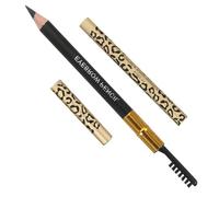 EPIGEIST 2pcs Waterproof Eyebrow Pencil with Brush, Fashion Makeup Brow Pen for Women, Dual-ended Eyebrow Definer with Leopard Print Cover, Precise Tipped Brow Pencil for Natural Look