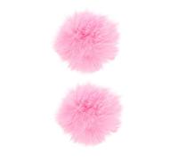 EPIGEIST 2Pcs Windproof Plush Microphone Cover Soft Pink Mic Protector Anti-Splash Windscreen for Wireless Handheld Mics Practical Microphone Accessory