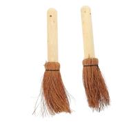 EPIGEIST 2pcs Wood Handle Wok Cleaning Brush with Stiff Bristles for Grease and Grime Removal Non-stick Safe Kitchen Scrubber for Pots Pans and Dishes Comfortable Grip for Household Use