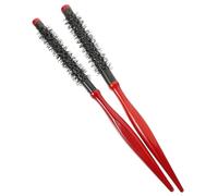 EPIGEIST 2pcs Wooden Handle Hair Roller Brush Set Boar Bristles, Anti-static Round Hairbrush for Women Blow Drying and Styling, Curling Hair Styling Tool for Home and Salon Use