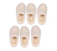 EPIGEIST 3 Pairs Miniature Dutch Wooden Shoes Unfinished Dollhouse Shoe Models Smooth Surface DIY Decor for Dolls House Accessories Craft