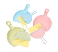 EPIGEIST 3 Sets Mini Pet Cage Cleaning Tool with Hanging Small Dustpan and Brush Kit for Hamster and Rat Cage Debris Removal Easy Sweep Plastic Brooms in Green Pink Blue