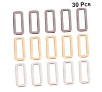 EPIGEIST 30PCS Alloy Square Buckles DIY Clothing Bag Accessories Sturdy Metal Replacement Buttons for Handbag Backpack Tote Home Store Use Golden Silver Black