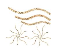 EPIGEIST 30pcs Curved Tube Beads: Brass Sleek Noodle Bead Long Large Hole Spacer Connectors For DIY Jewelry Making Bracelets Necklaces Findings