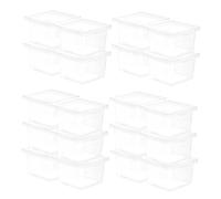 EPIGEIST 30pcs Small Reptile Tank Transparent Plastic Breeding Box with Integrated Basking Platform Secure Snake and Spider Habitat Enclosure for Turtles Geckos Lizards and Insects