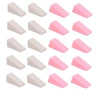 EPIGEIST 30pcs Triangle Makeup Sponges Dual Use for Dry and Wet Application Soft Elastic Powder Puff for Foundation Concealer Blush Highlighter White and Pink