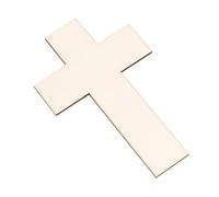 EPIGEIST 36pcs Wooden Cross Craft Slices Smooth DIY Art Pieces for Creative Painting Home Decoration Holiday Ornament Materials