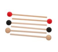 EPIGEIST 3pairs Wooden Drum Mallets Comfortable Grip for Xylophone Tongue Drum for Beginners Versatile Percussion Instruments Convenient Storage Stand Included
