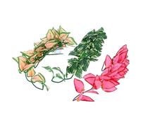 EPIGEIST 3pcs Bendable Artificial Reptile Vines with Leaves for Pet Box Landscape Soft Lifelike Jungle Decor Suitable for Lizards Chameleons Geckos Snakes Tortoise Enclosure