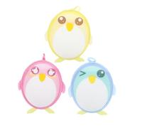 EPIGEIST 3pcs Cartoon Penguin Bath Towels for Kids - Soft Foaming Washcloths with Double-Sided Design Random Color