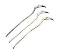 EPIGEIST 3pcs Chinese Hair Sticks Dragon Design Traditional Hairpin for Women Hair Buns Stylish Accessories in Gold Silver Black