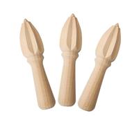 EPIGEIST 3pcs Compact Handheld Lemon Juicer with Ergonomic Handle Manual Wood Citrus Squeezer for Orange and Lemon Juice Extraction Portable Tool for Home and Restaurant Use
