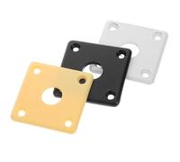 EPIGEIST 3pcs Curved Square Jack Plate for Electric Guitar White Black Yellow Replacement Accessories Easy Installation Protects Jack from Dirt and Debris