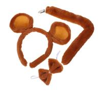 EPIGEIST 3pcs Cute Mouse Ears Headband Soft Plush Cartoon Animal Costume Accessory for Girls Halloween Party Dress up Supplies