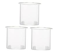 EPIGEIST 3pcs Glass Tea Strainers for Loose Leaf Tea Removable Infusers for Teapot Replacement Fine Mesh Filter and Daily Use