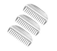 EPIGEIST 3pcs Metal Pet Grooming Comb with Ergonomic Handle Tangle Wide Tooth Shedding Tool for Dogs Cats Horses Antistatic Portable Comb for Long Thick Curly Hair Maintenance