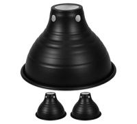 EPIGEIST 3pcs Metal Reptile Heat Lamp Shade 5.5 Inch with Black Exterior White Interior Spray Paint Reptile Heating Lamp Cover Insulation Reflector for Pet Heat Use in Home and Lab