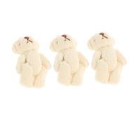 EPIGEIST 3pcs Mini Plush Bear Doll Diy Clothes Ornament Set for Hat Scarf Gloves Tiny Bear Craft Supplies for Handmade Clothing Decor for Diy Garment Decoration