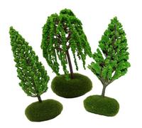 EPIGEIST 3pcs Miniature Street Trees Model for Micro Landscape DIY Realistic Sand Table Plant Decorations with Fine Craftsmanship Lightweight for Architectural Scenery