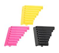 EPIGEIST 3pcs Pan Flute Musical Instrument for Tube Plastic Flute in Yellow Early Music Learning Tool for Preschool Creative Expression and Beginner Music Education
