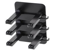 EPIGEIST 3Pcs Punch Hair Dryer Holder Wall Mounted Adhesive Rack for Bathroom Hair Tool Organizer with Plug Storage Hook Black