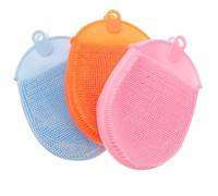 EPIGEIST 3pcs Silicone Bath Brush with Massage Function Back Scrubber for All Skin Types Stress Relief and Skin Elasticity Easy-Grip Body Scrubbers for Shower Use