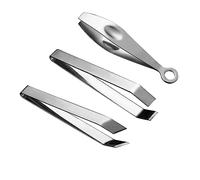 EPIGEIST 3pcs Stainless Steel Fish Bone Tweezers with Flat and Angled Tips Ergonomic Durable Chicken and Pig Hair Removers for Precise Cooking and Food Preparation