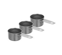 EPIGEIST 3Pcs Stainless Steel Sauce Cups with Handle Dipping Sauce Bowls Condiment Containers for BBQ Picnic Family Use Measuring Spoons