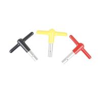 EPIGEIST 3pcs T-shaped Metal Drum Keys with Silicone Protective Covers Universal Drum Tuning Tools for Drummers Multi-color Set (yellow, Black, Red) Suitable for Snare and
